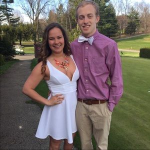 Charlotte Russe White Ribbed Dress